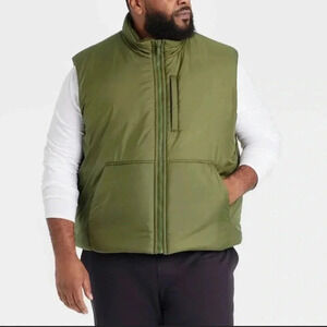 XL Puffer Vest Men’s Green All in Motion